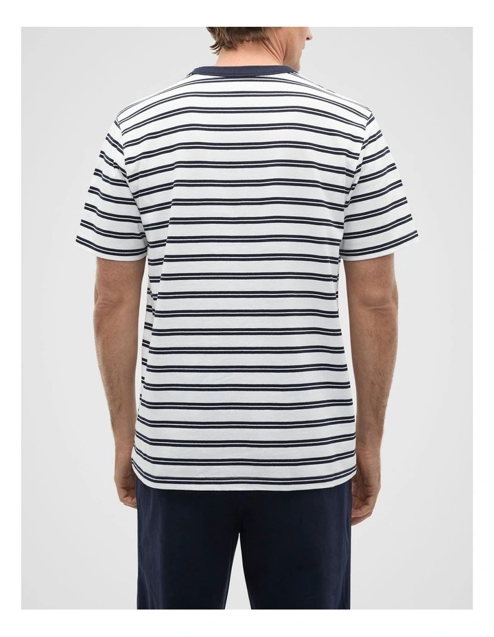 Crew Stripe Tee in Midnight Blue image 2