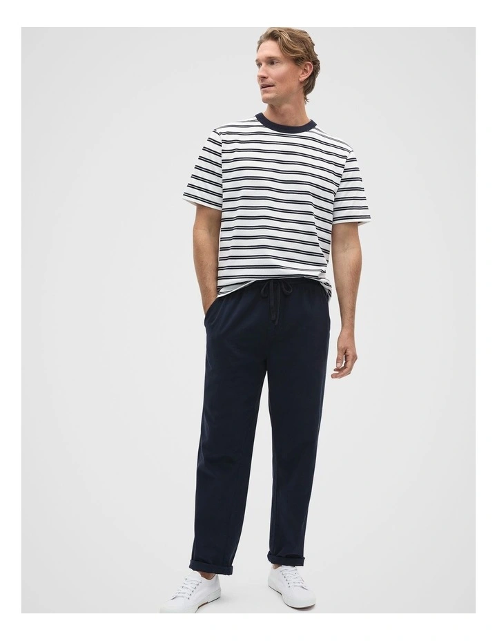 Crew Stripe Tee in Midnight Blue image 3