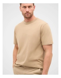 Crew Tee in Biscotti