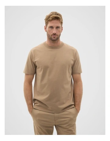 Crew Tee in Biscotti