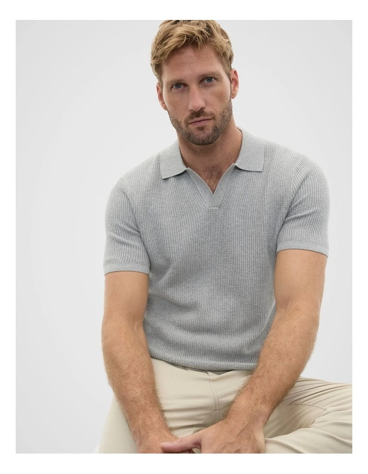 Classic Trophy Polo in Silver Marle image 1