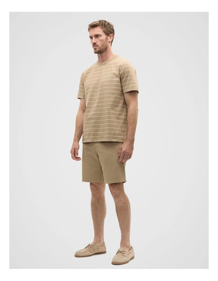 Crew Stripe Tee in Biscotti Stripe image 3
