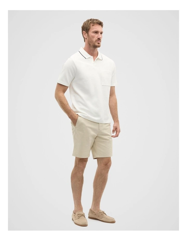 Pocket Polo Shirt in Vintage White image 3