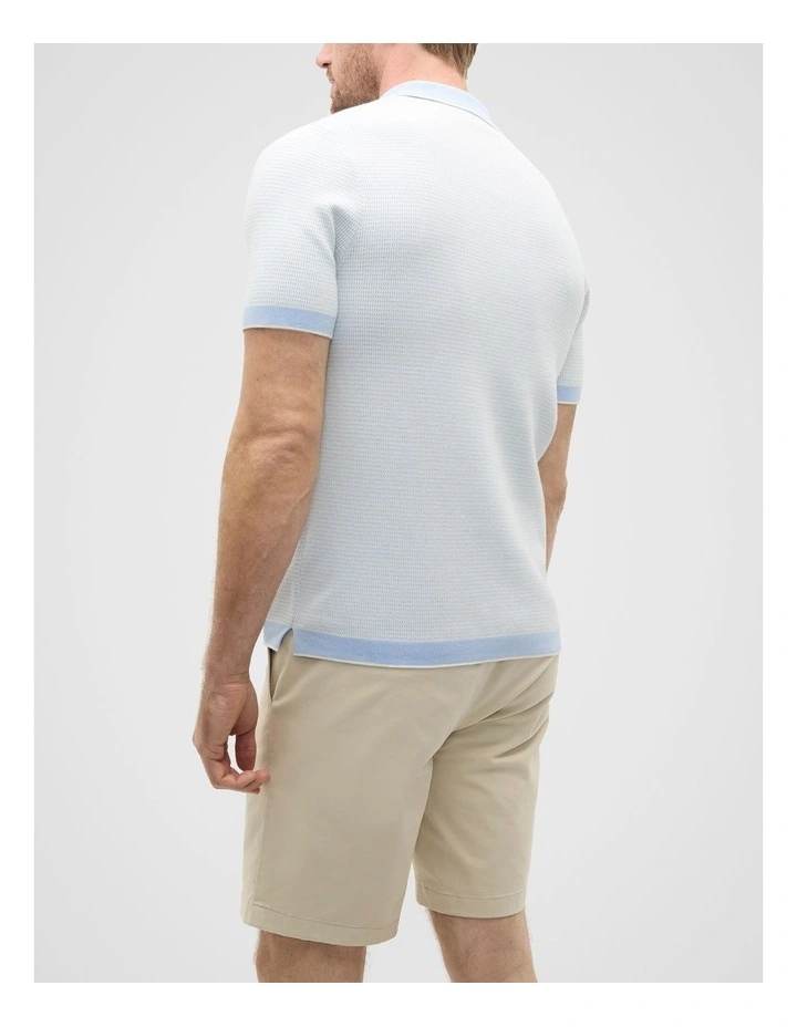 Two Tone Trophy Polo in Skyway image 2