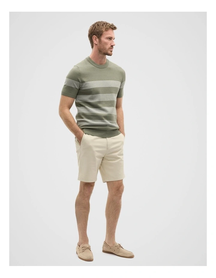 Stripe Knit Tee in Vintage Khaki image 3