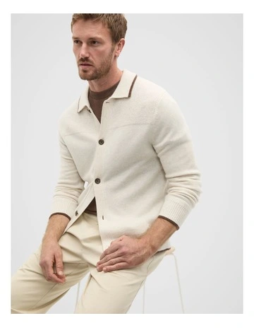 Textured Cardigan in Cream