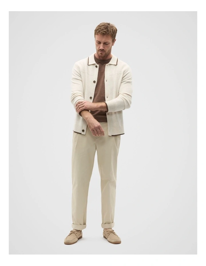 Textured Cardigan in Cream image 3