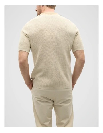 Knit Resort Shirt in Cool Stone