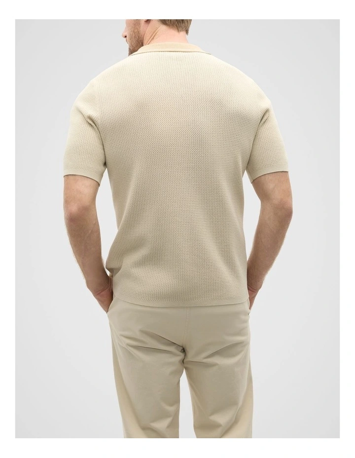 Knit Resort Shirt in Cool Stone image 2