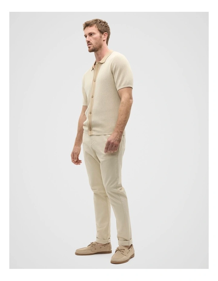 Knit Resort Shirt in Cool Stone image 3