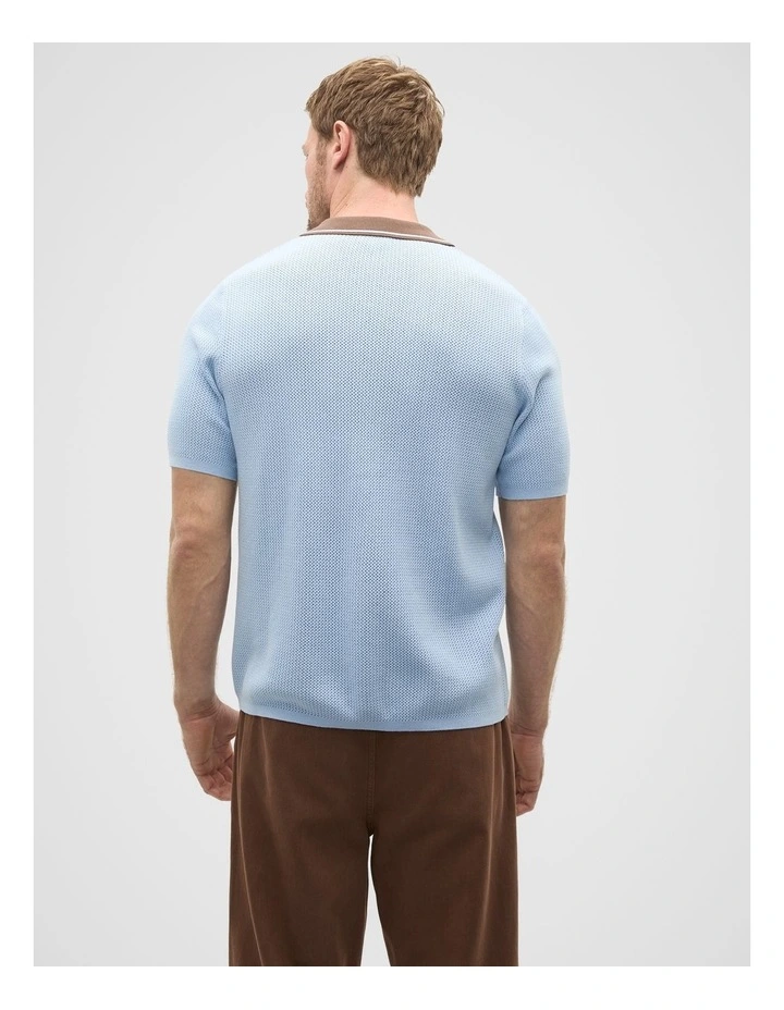 Knit Resort Shirt in Skyway image 2