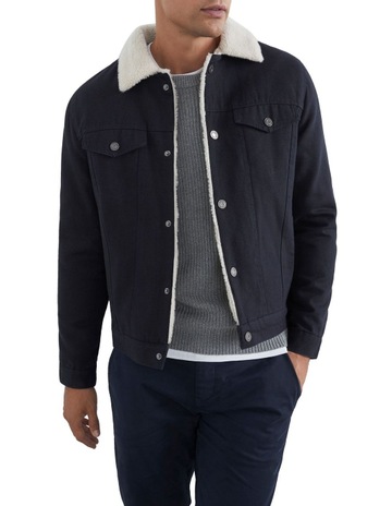 French Connection Canvas Sherpa Jacket 
