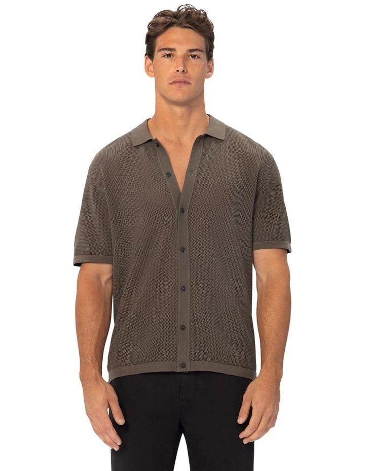 The Nanterre Short Sleeve Shirt in Brown image 1