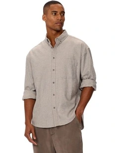 The Abington Long Sleeve Shirt in Cream