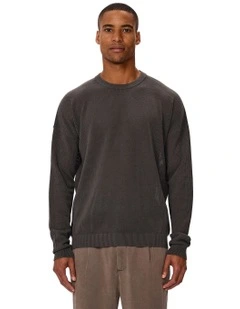 The Nanterre Crew Neck Knit Sweater in Black
