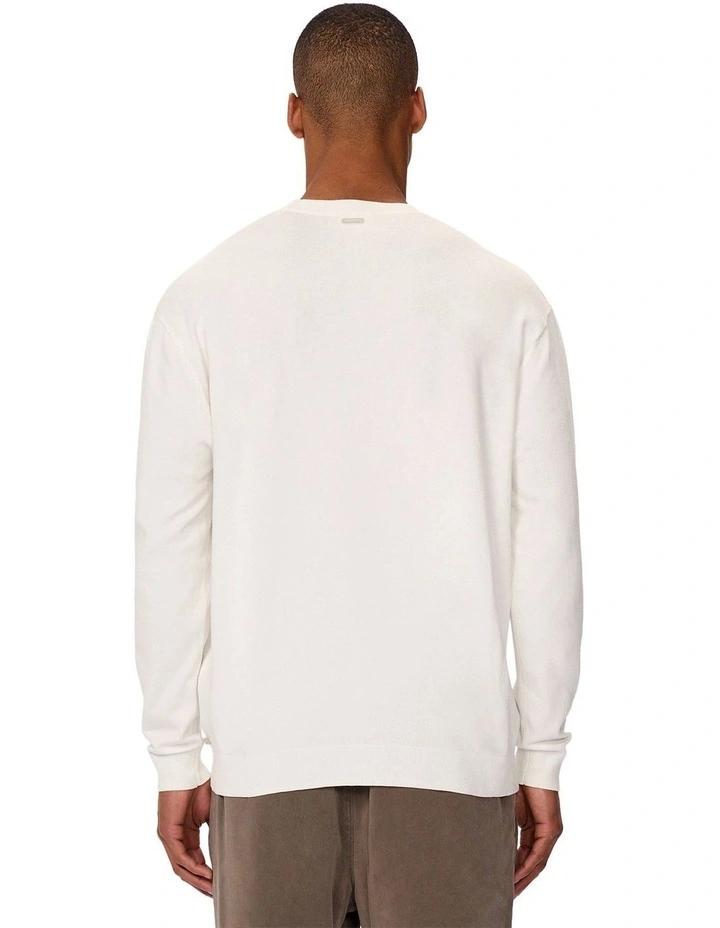 The Basic Crew Knit Sweater in White image 2