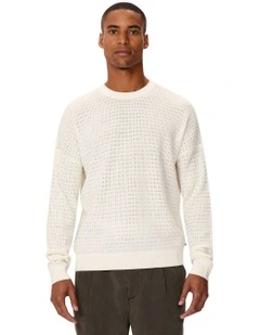 The Nunez Long Sleeve Knit in White