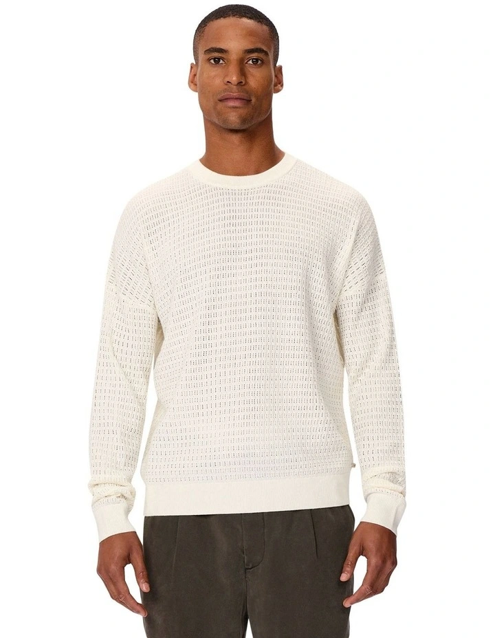 The Nunez Long Sleeve Knit in White image 1