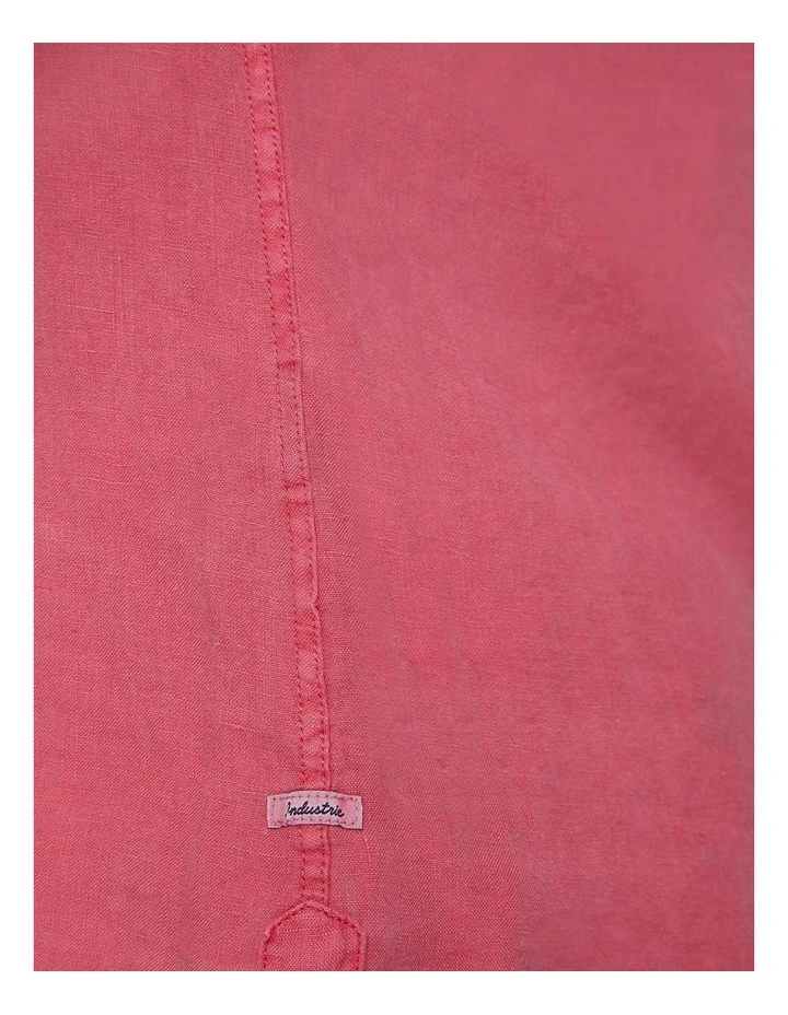 The Tennyson Linen Long Sleeve Shirt Red image 4
