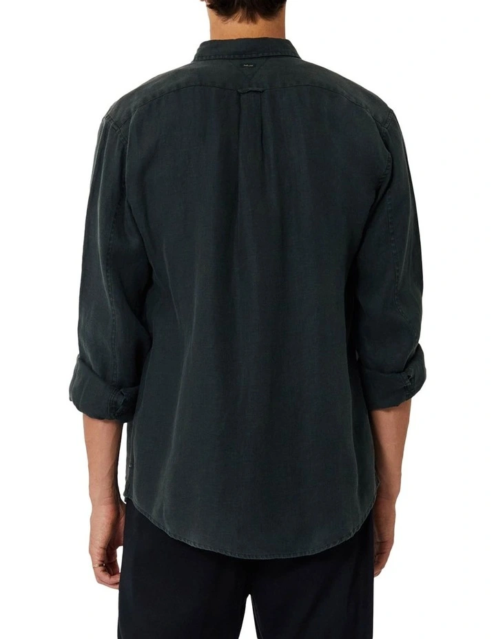 The Trinidad Linen Long Sleeve Shirt in Blue image 2
