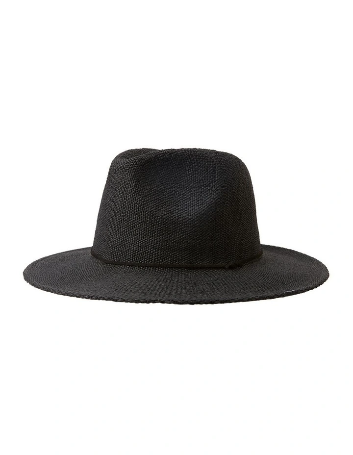 Crushy Straw Hat in Tarmac image 1