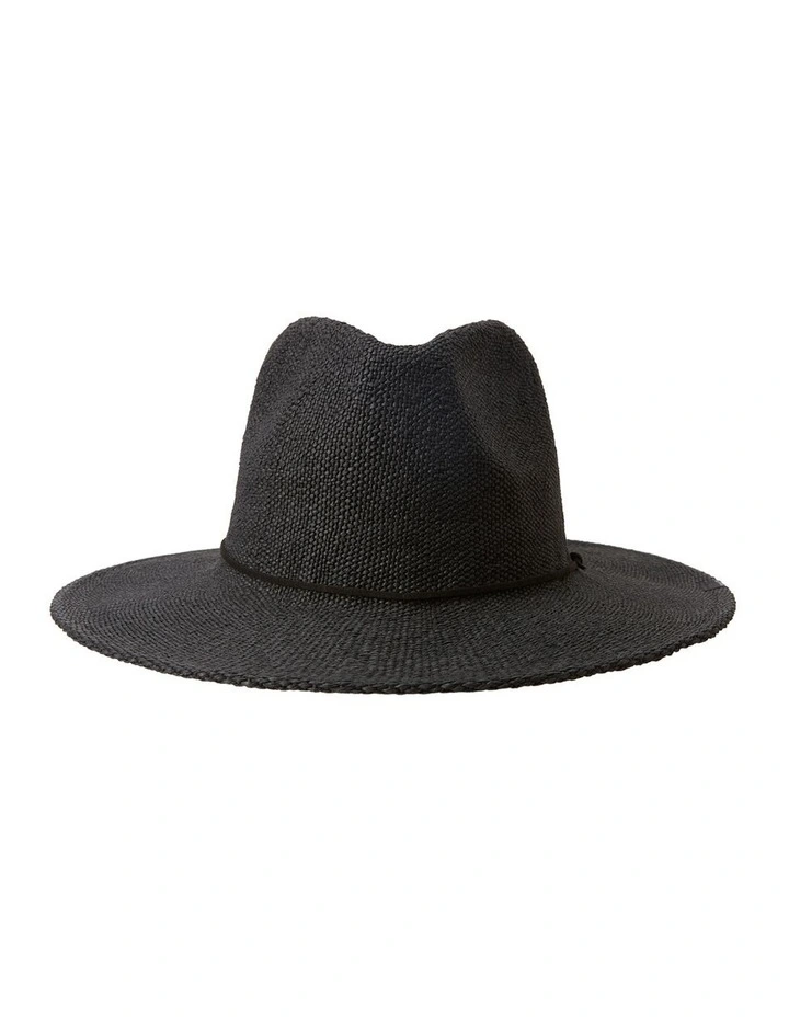 Crushy Straw Hat in Tarmac image 2