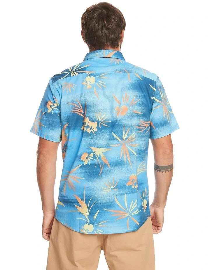 Fade Out Short Sleeve Shirt in Azure Blue image 2