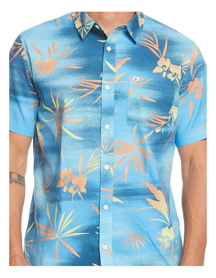Fade Out Short Sleeve Shirt in Azure Blue image 4