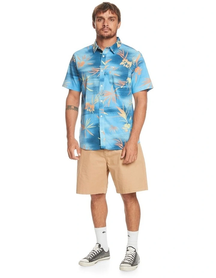 Fade Out Short Sleeve Shirt in Azure Blue image 5