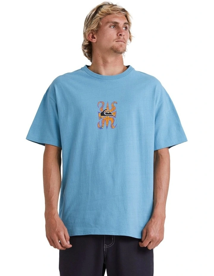 Trident T-shirt in Adriatic Blue image 1