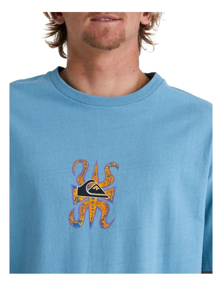 Trident T-shirt in Adriatic Blue image 4