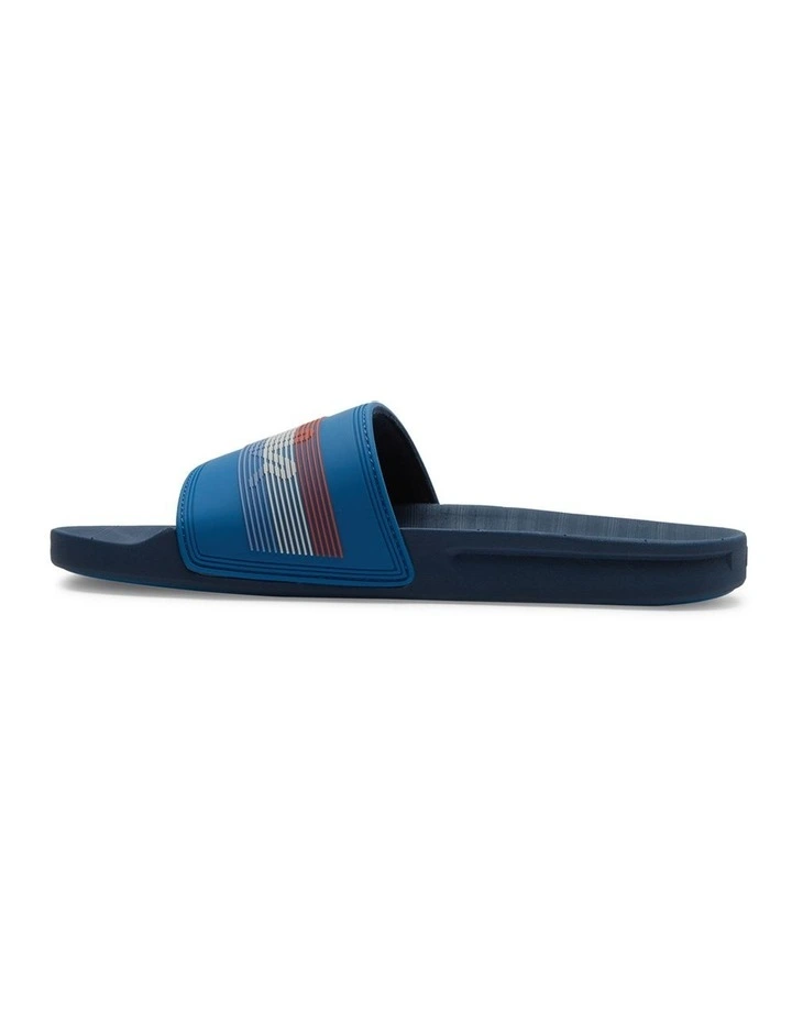 Rivi Wordmark Slide Sandals in Blue image 4