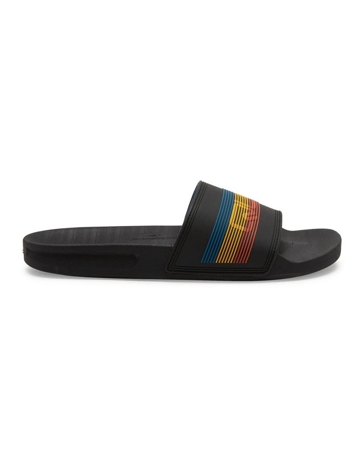Rivi Wordmark Slide Sandals in Black image 1