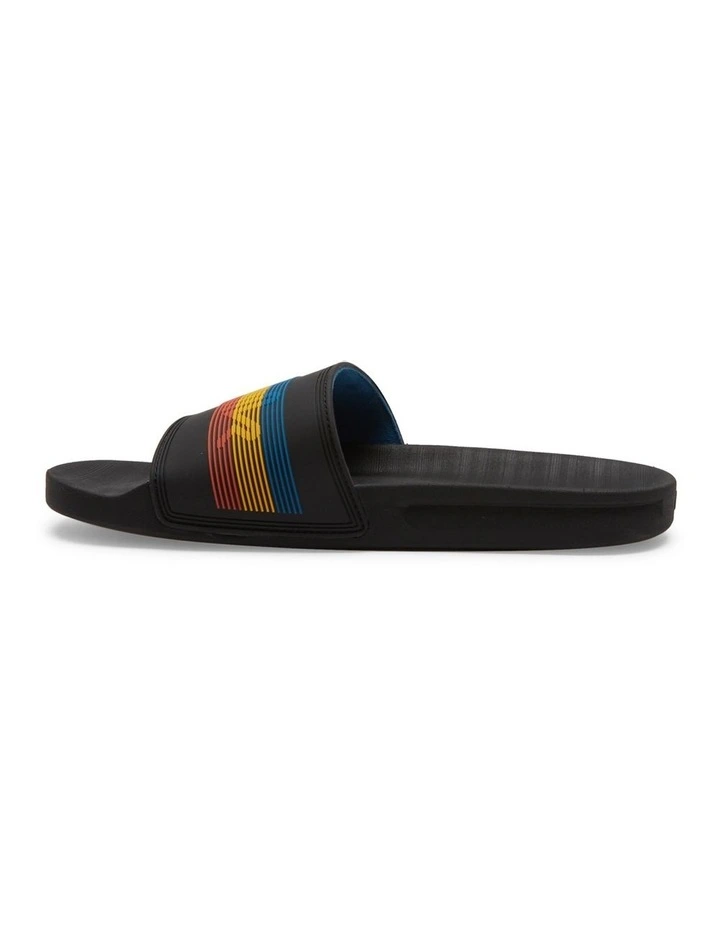 Rivi Wordmark Slide Sandals in Black image 4