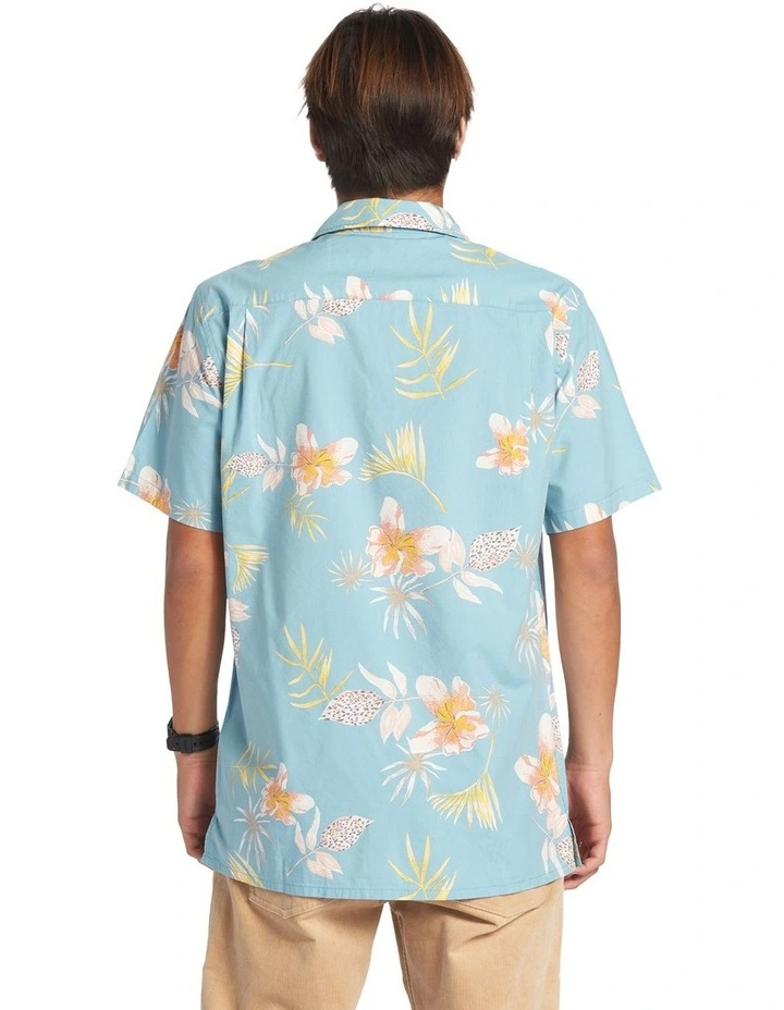 Tropical Floral Short Sleeve Shirt in Reef Waters image 2