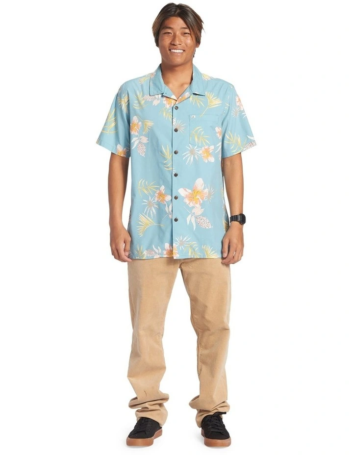 Tropical Floral Short Sleeve Shirt in Reef Waters image 5