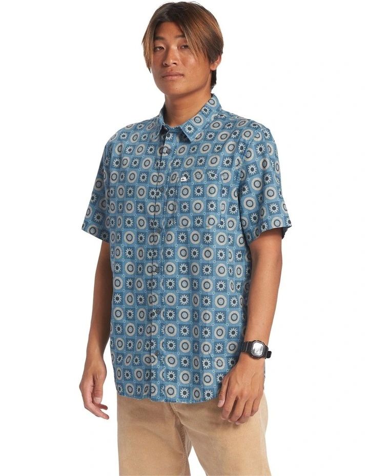 Mandala Short Sleeve Shirt in Agean Blue image 3