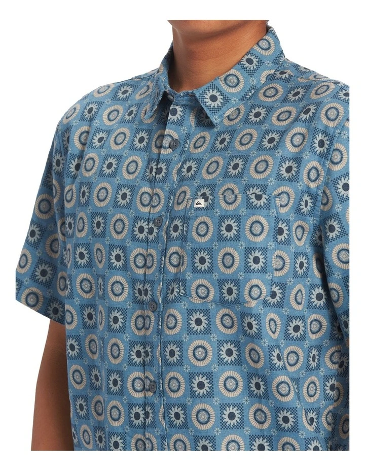 Mandala Short Sleeve Shirt in Agean Blue image 4