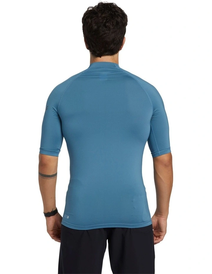All Time Short Sleeve Rash Vest in Aegean Blue image 2