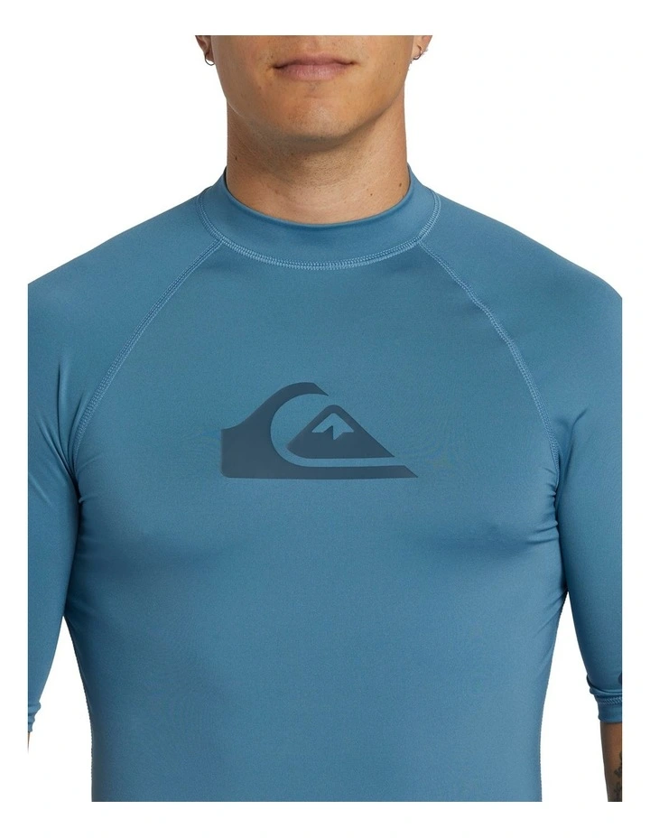 All Time Short Sleeve Rash Vest in Aegean Blue image 4