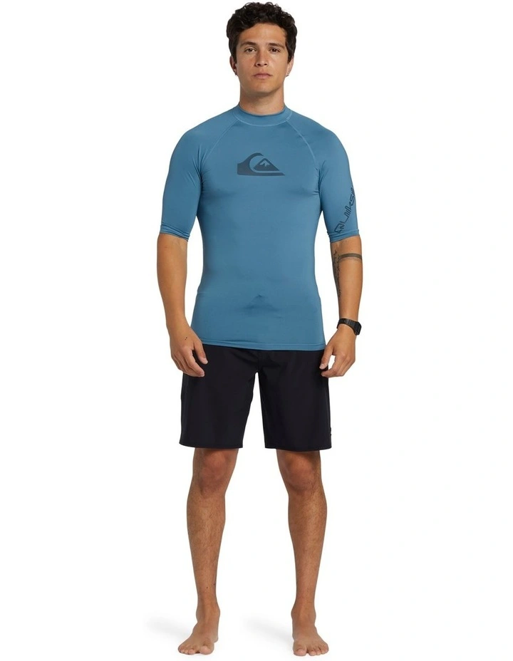 All Time Short Sleeve Rash Vest in Aegean Blue image 5