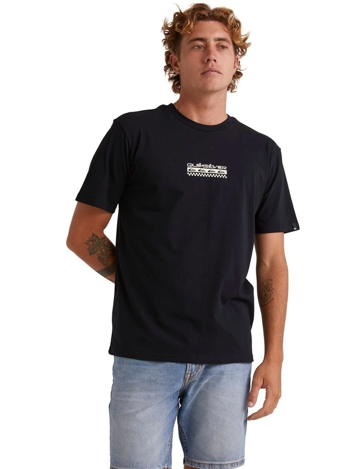 Omni Check Turn T-shirt in Black image 1