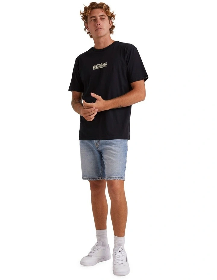 Omni Check Turn T-shirt in Black image 5