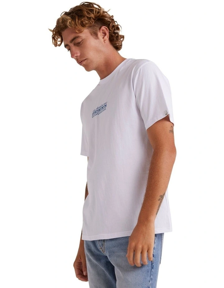 Omni Check Turn T-shirt in White image 3