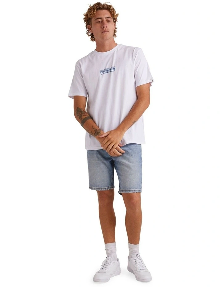 Omni Check Turn T-shirt in White image 5