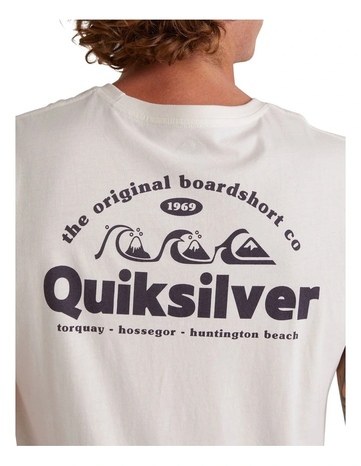 Triple Up Sleeveless Muscle T-shirt in Gardenia image 4
