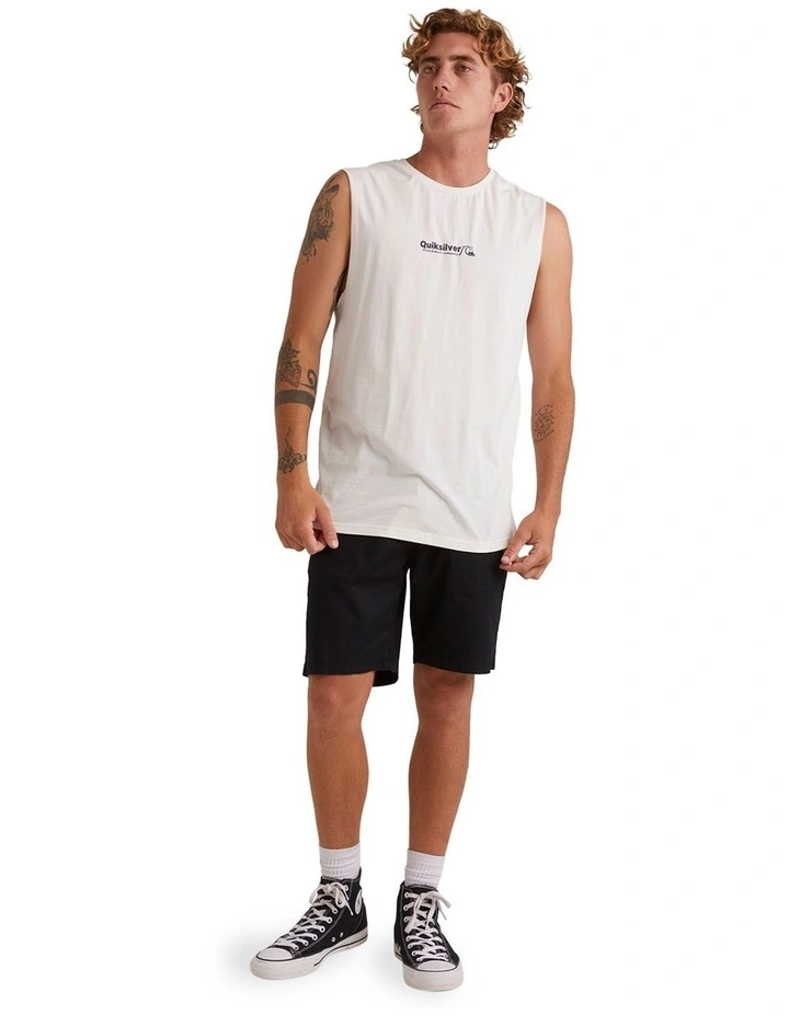 Triple Up Sleeveless Muscle T-shirt in Gardenia image 5