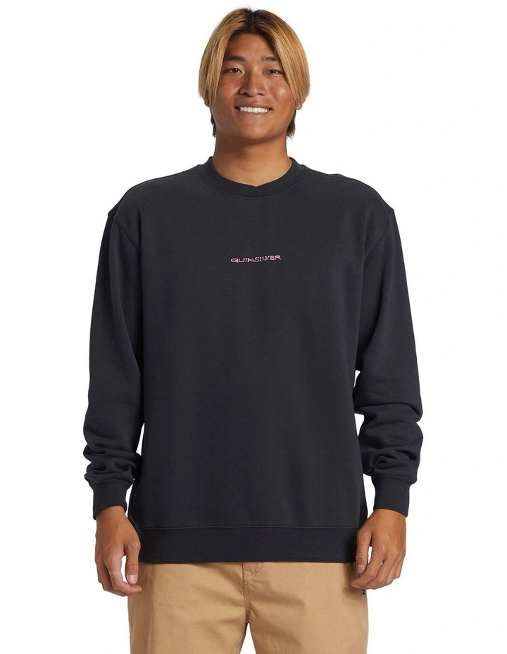 Graphic Mix Pullover Sweatshirt in Black image 1