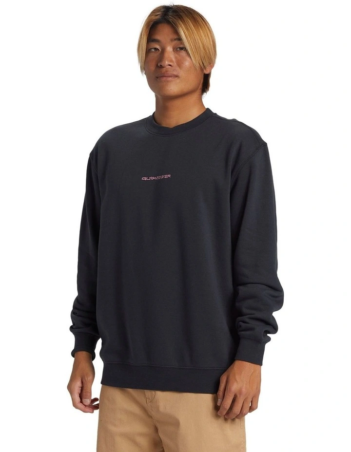 Graphic Mix Pullover Sweatshirt in Black image 3