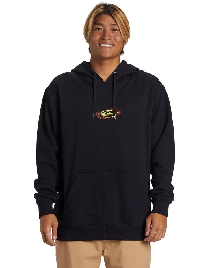 Heavy Weight Pullover Hoodie in Black image 1
